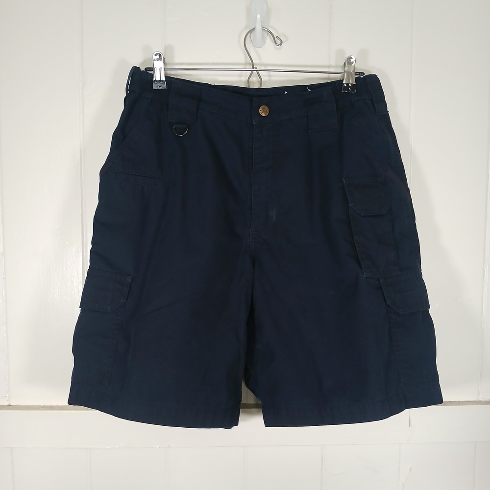 5.11 Tactical Cargo Shorts Mens 34 Navy Blue Ripstop Utility 73287